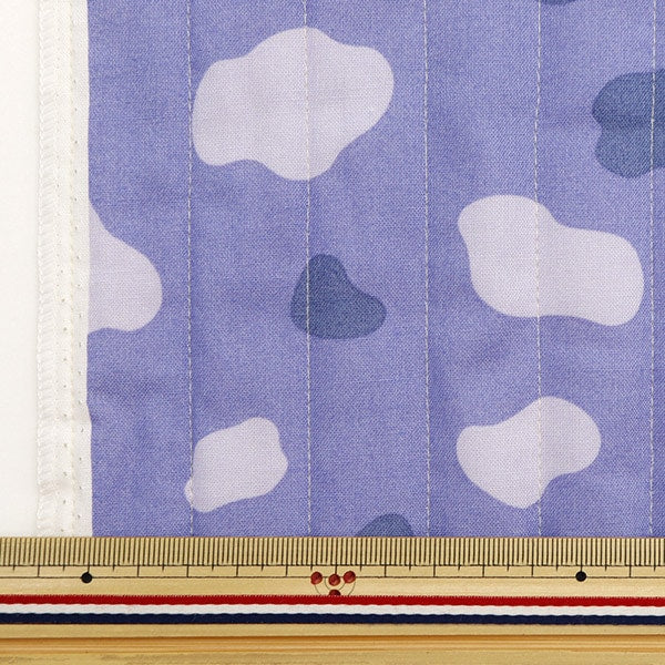 Fabric 『SheetingQuilt Cut Cloth Approximately 101cm x 50cm Milk Latte Mou Blue MLJS50-08B]