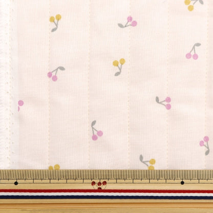 Fabric 『SheetingQuilt Cut Cloth Approximately 101cm x 50cm Milkulat cherry cherry colorful MLJS50-11A]