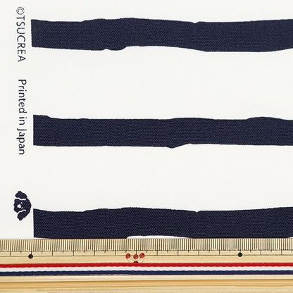 [From quantity 5] Fabric 『Water repellentOxford uni_9 Ruffborder Night Blue Unfo-02D]