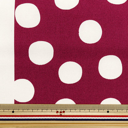 [From quantity 5] Fabric 『Water repellentOxford UNI_9 Rahdot Bubble Gum Unfo-03A]
