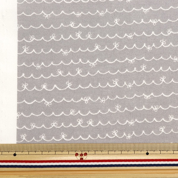 [From quantity 5] Fabric 『Poplin Home collection connectionRibbon DH11334S-N]