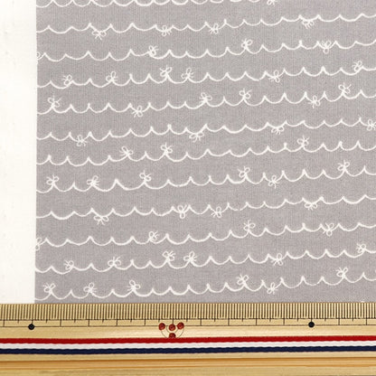 [From quantity 5] Fabric 『Poplin Home collection connectionRibbon DH11334S-N]