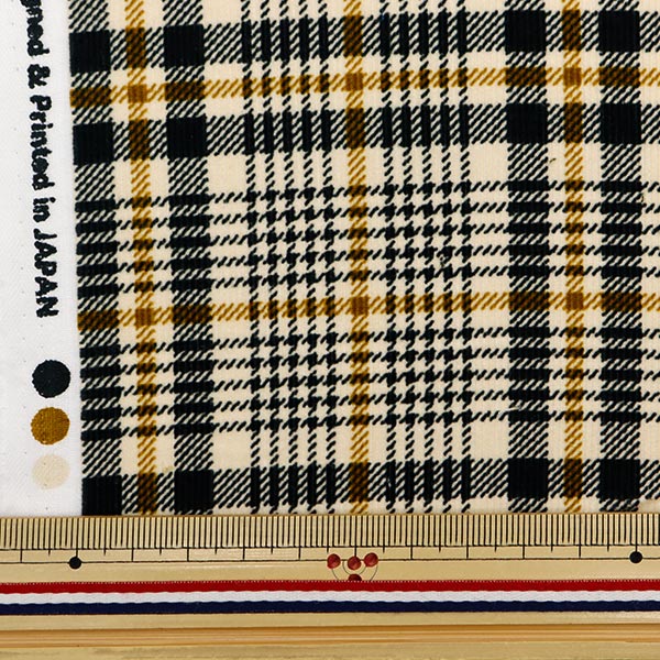 [From quantity 5] Fabric "Shirt Call Ten Print Check Pattern Yellow x Navy AP35403-2A"