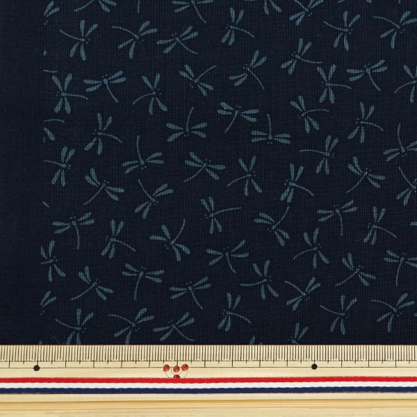 [From quantity 5] Fabric 『Sheeting Tonbo Dark Ai x Ai 88222-7-15]