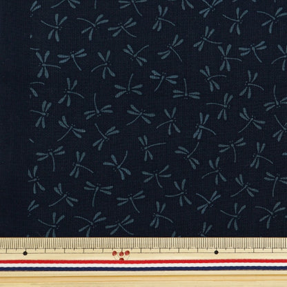 [From quantity 5] Fabric 『Sheeting Tonbo Dark Ai x Ai 88222-7-15]