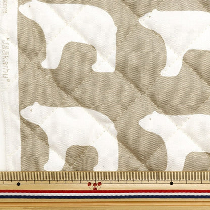 Fabric "Kippis (Kippis) OxfordQuilt Cut Cloth Approximately 101 x 50cm white white beige CQKPO-06M]