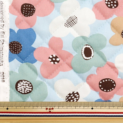 Fabric "Kippis (Kippis) OxfordQuilt Cut Cloth Approximately 101 x 50cm Spring Blue CQKPO-57G]