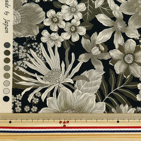 [From quantity 5] Fabric "Broadline Flower Monotone 4225-1-4"