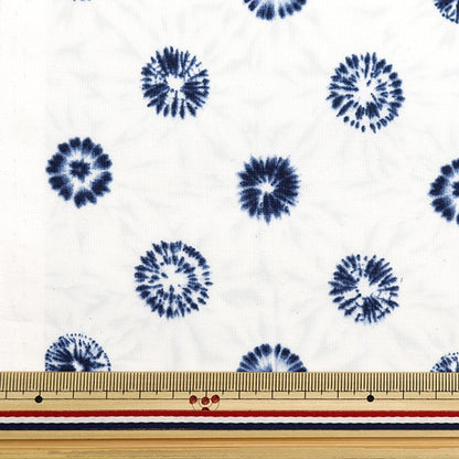 [From quantity 5] Fabric 『Scare Print Aperture style Japanese pattern round aperture 850257-5-3]