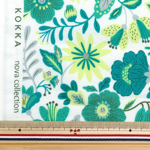 [From quantity 5] Fabric 『SheetingAngel Software NOVA Nordic Flower NSE-NOFL-YEGN] KOKKA