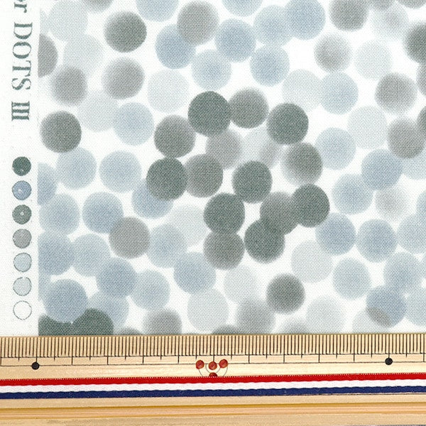 [From quantity 5] Fabric 『SheetingAngel Software NOVA Dot Small NSE-WADO-BLGY] KOKKA