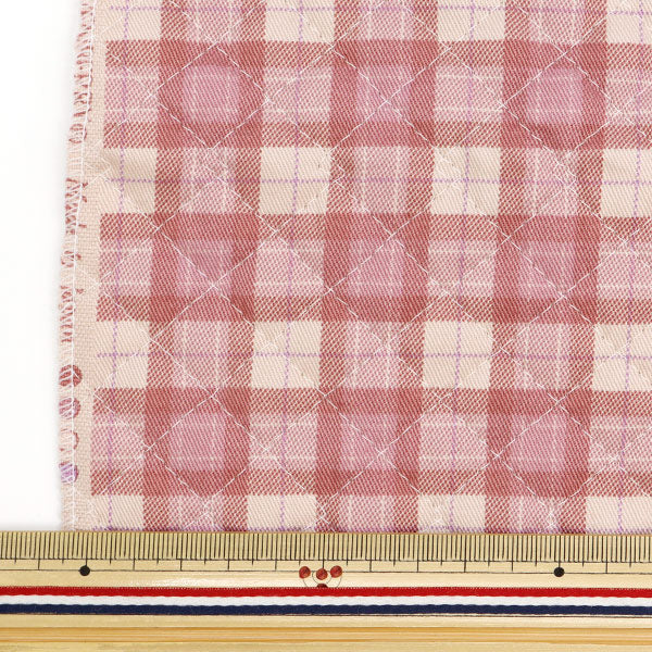 Fabric "Twill basic check quiltCut Cloth Approximately 105 x 50cm Pink CQ88320-1-13]