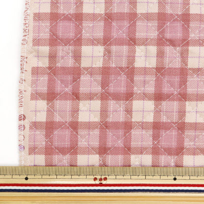 Fabric "Twill basic check quiltCut Cloth Approximately 105 x 50cm Pink CQ88320-1-13]