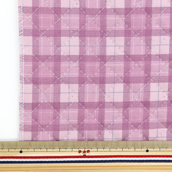 Fabric "Twill basic check quiltCut Cloth Approximately 105 x 50cm Purple CQ88320-1-14]