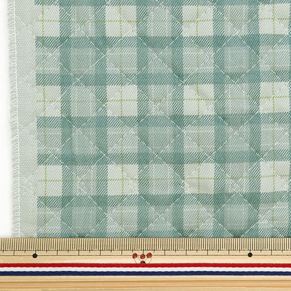 Fabric "Twill basic check quiltCut Cloth Approximately 105 x 50cm Green CQ88320-1-15]