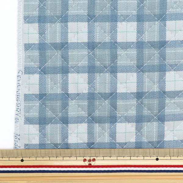 Fabric "Twill basic check quiltCut Cloth Approximately 105 x 50cm Blue CQ88320-1-16]