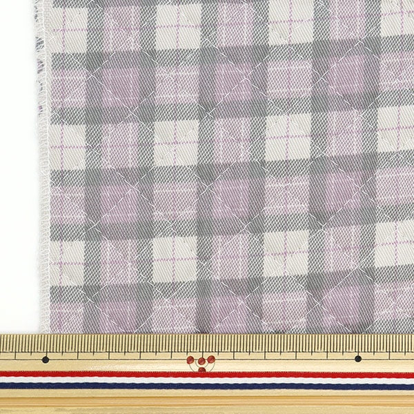 Fabric "Twill basic check quiltCut Cloth Approximately 105 x 50cm gray CQ88320-1-18]
