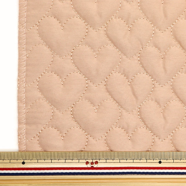 [From quantity 5] Fabric "Quilting Nerori Rose Heart Quilt beige NRF-05H-BE"