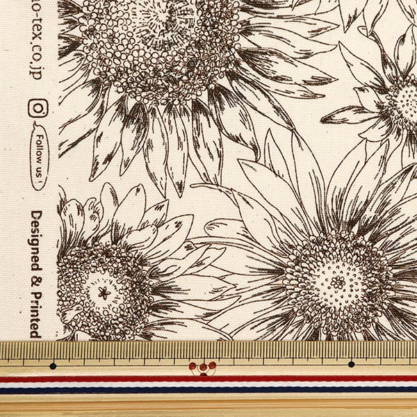 [From quantity 5] Fabric 『Oxford Sunflower Natural OX35802-2a]