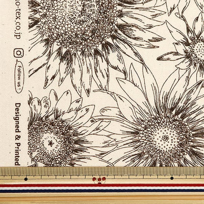[From quantity 5] Fabric 『Oxford Sunflower Natural OX35802-2a]