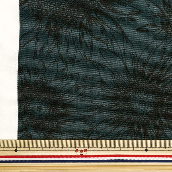 [From quantity 5] Fabric 『Oxford Sunflower Charcoal Gray OX35802-2E]