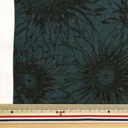 [From quantity 5] Fabric 『Oxford Sunflower Charcoal Gray OX35802-2E]