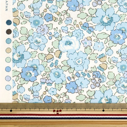 【数量5から】 生地 『リバティ・ファブリックス オックス ベッツィ 85%縮小 サックス 3332019SJ24G』 【ユザワヤオリジナル】