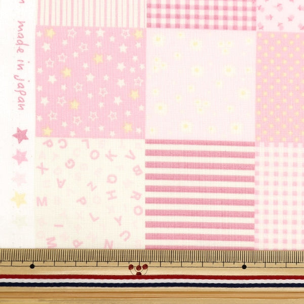 [From quantity 5] Fabric 『Sheeting Petit collection Quilting Pastel pink PTC-PATCH-D]
