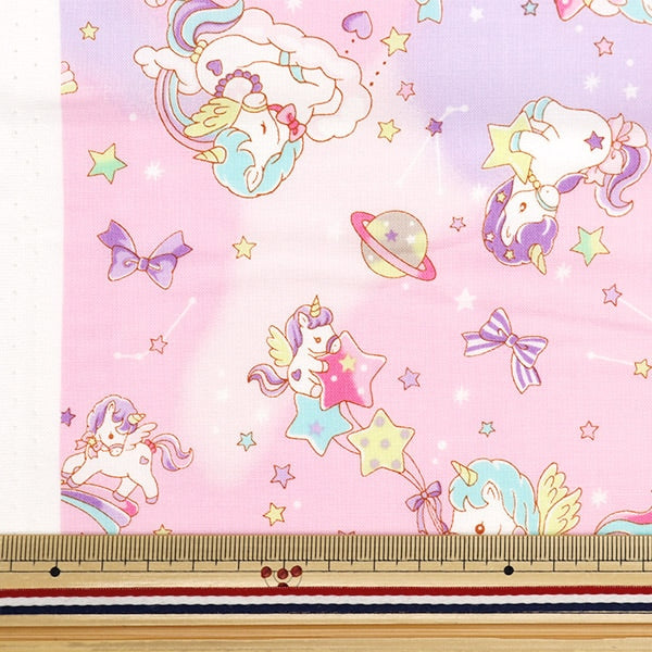 [From quantity 5] Fabric 『Scare Print Vanilla Pop Hoshisama Pink SQ41402-1B]
