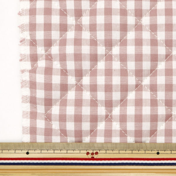 [From quantity 5] Fabric "Dyeing Gingham Kilt Smooth Color Old Rose Q-CO-GIM24-Or"