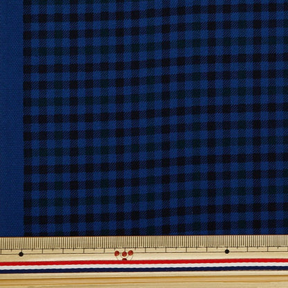 [From quantity 5] Fabric "Twill Basic Gingham Navy 88320-4-2"