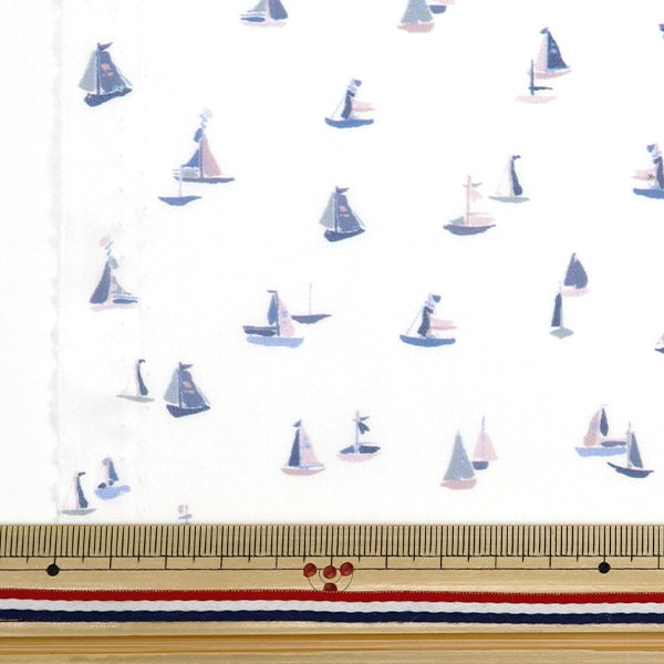 [From quantity 5] Fabric "Liberty Fabric Tana lawn Costal Cruise 1224133-P24B] Liberty Japan