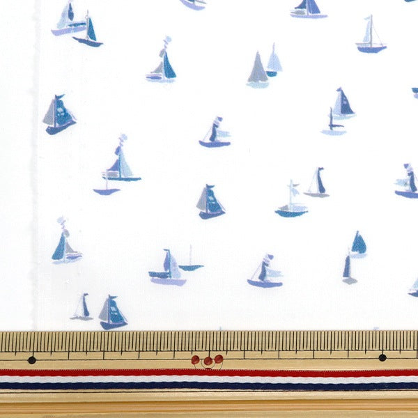 [From quantity 5] Fabric "Liberty Fabric Tana lawn Costal Cruise 1224133-P24C] Liberty Japan