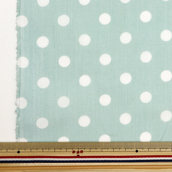 [From quantity 5] Fabric 『Fabric WrinkleSheeting Nuance dot sparrow mimint YPCJ-DOT-MT]