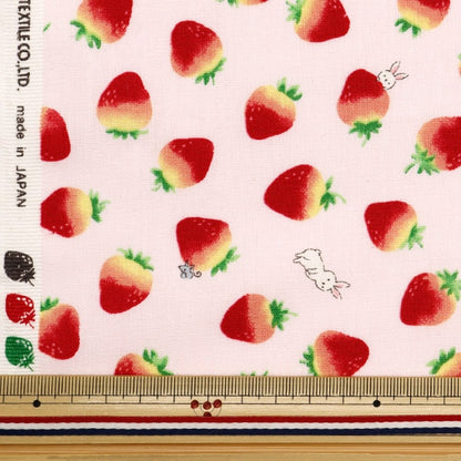 [From quantity 5] Fabric 『Scare Print Print Ichigo Pink SP2400-1B]