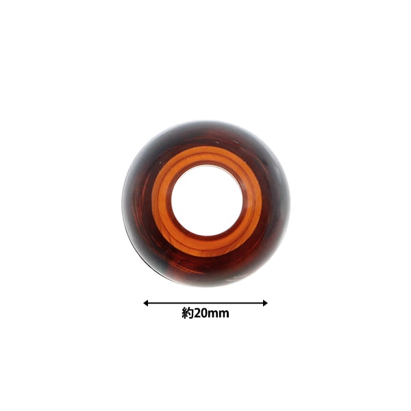 Handicraft parts "Loop end 20mm tortoise light color 2211"