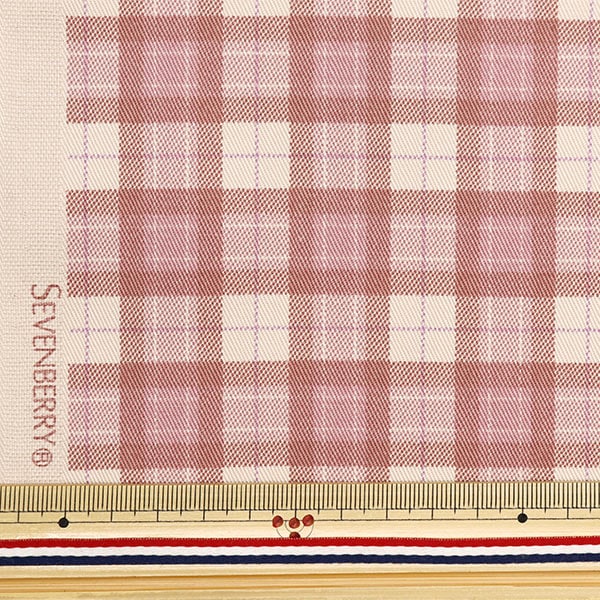 [From quantity 5] Fabric "Twill Basic Check Smokey Pink 88320-1-13"
