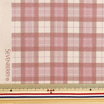 [From quantity 5] Fabric "Twill Basic Check Smokey Pink 88320-1-13"