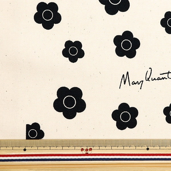 [From quantity 5] Fabric 『Oxford Mary Quant Small Flower generation AP1020S-1B]