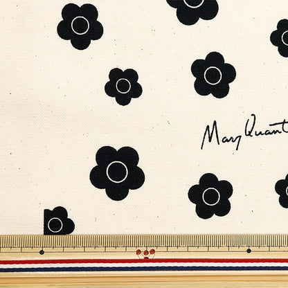 [From quantity 5] Fabric 『Oxford Mary Quant Small Flower generation AP1020S-1B]