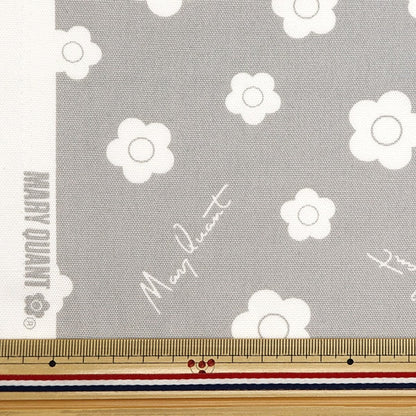 [From quantity 5] Fabric 『Oxford Mary Quant Small Flower Gray AP1020S-1D]