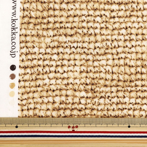 [From quantity 5] Fabric "Water repellentOxford Summer Basket Raffia Pattern YPA-51040-1A] KOKKA