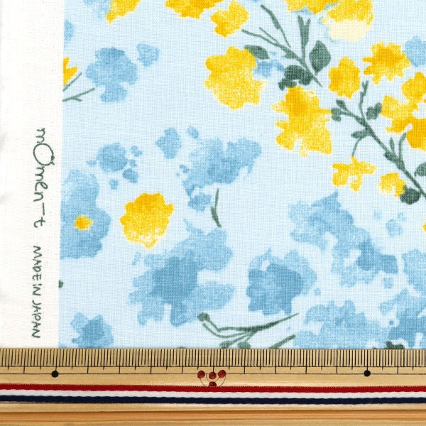 [From quantity 5] Fabric "MOMEN-T moment cotton linenSheeting Sway Blue 142-1350-B2]