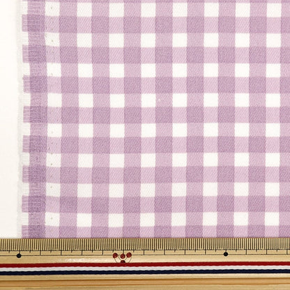 [From quantity 5] Fabric 『Fabric WrinkleSuper water-repellent twill check purple Che-TWTC-PP]