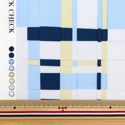 [From quantity 5] Fabric "NOVA SheetingAngel soft processing block check blue NSE-CLCHE-BL] KOKKA