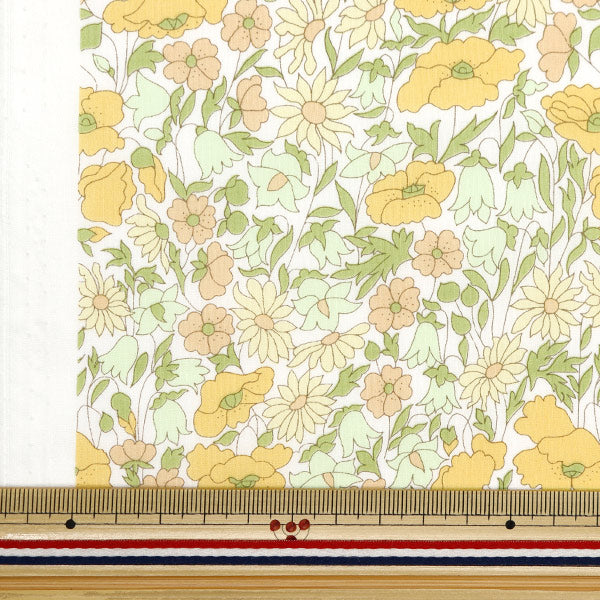 [来自数量5] 织物 “自由结构 塔纳草坪 罂粟和雏菊3632104-J24B] Liberty Japan