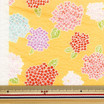 [From quantity 5] Fabric "Ripple hydrangea yellow 38130-3D"