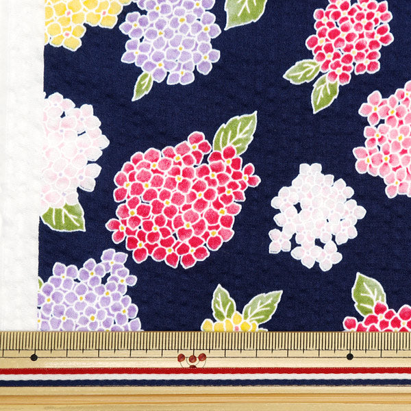 [From quantity 5] Fabric "Ripple Hydrangea Navy 38130-3E"