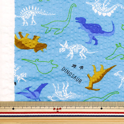 [From quantity 5] Fabric "Ripple Dinosaur Sax 38130-6B"