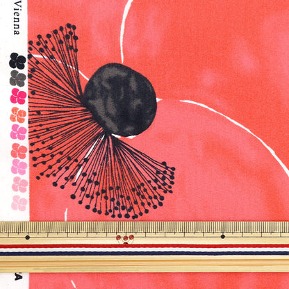 [From quantity 5] Fabric "Ueno Richibload Poppy L Size Red UNRF-02-R"